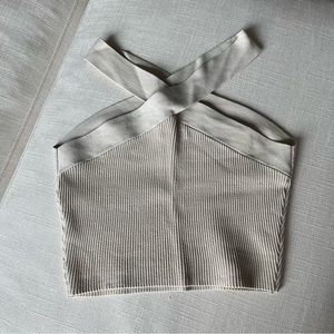 Babaton Sculp Knit Criss Cross Crop Tank